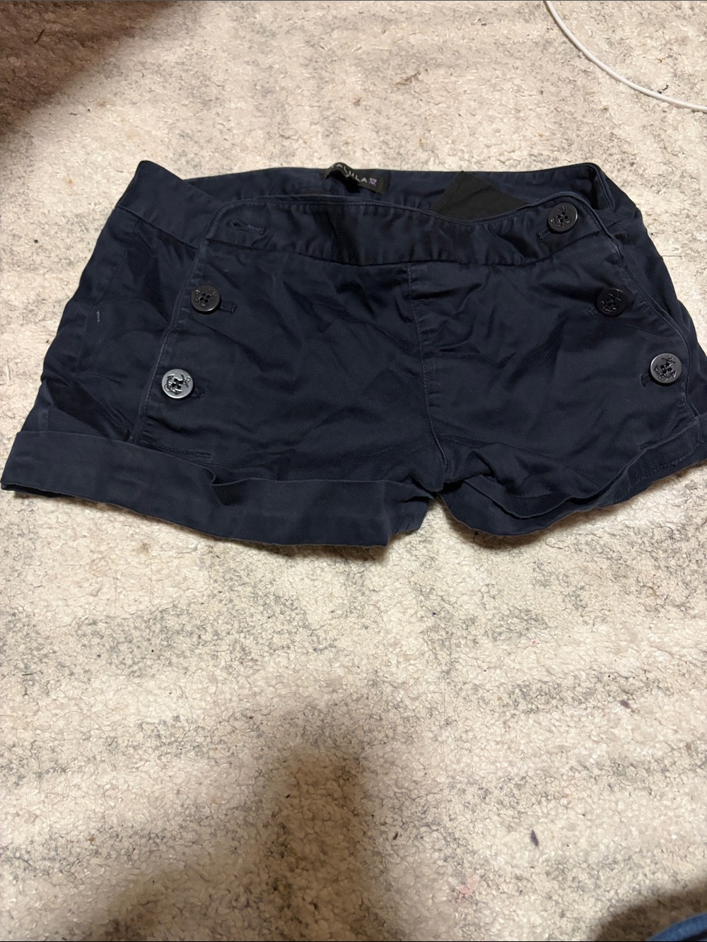 Talula Navy Button-Accent Women's Shorts